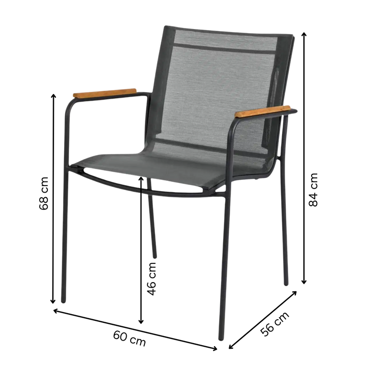 Scaun Cinas MOOD Classic mesh antracit cu tec