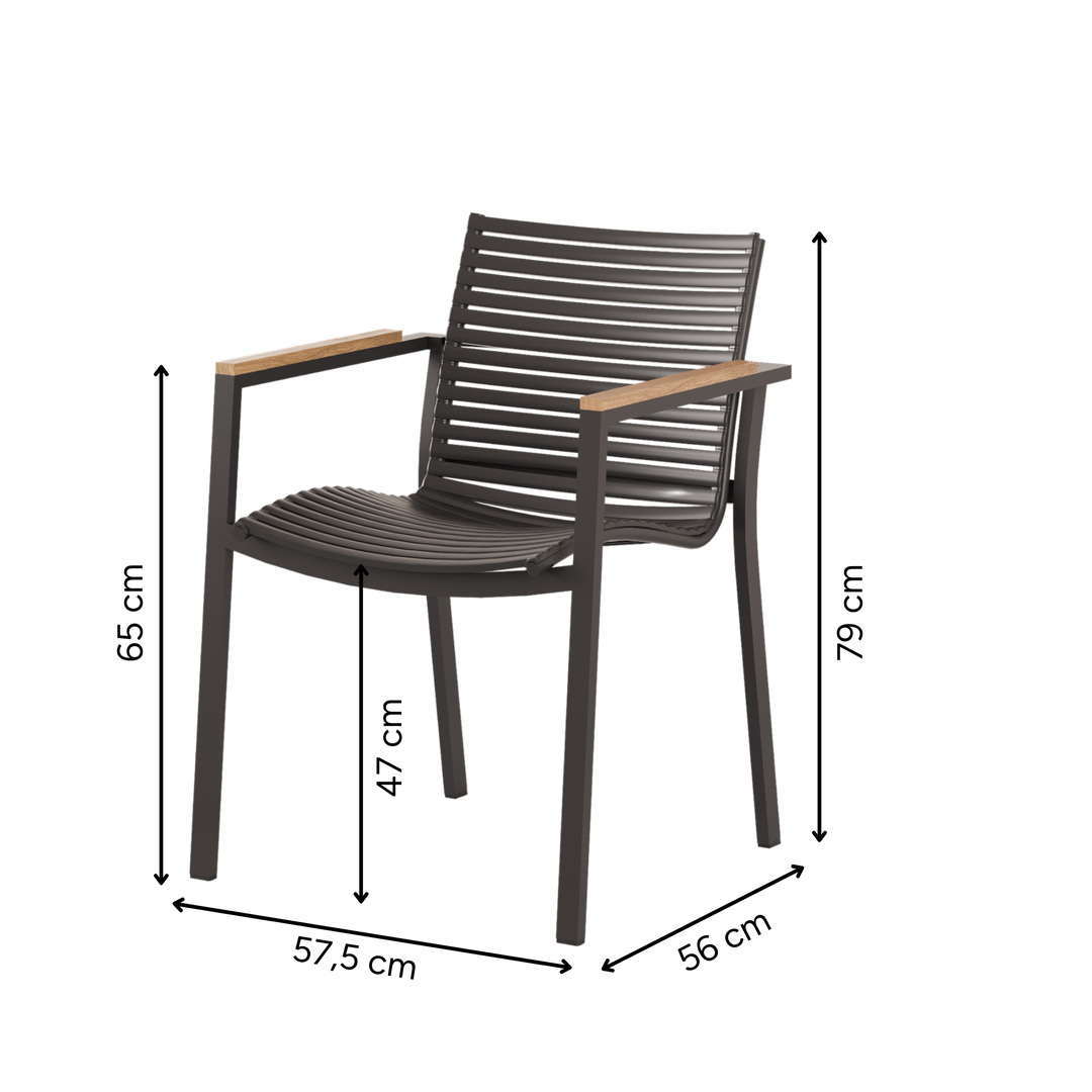 Scaun Cinas MOOD Square spatar jos antracit