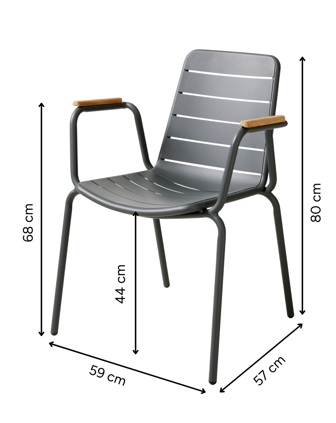 Scaun Cinas Parc tec antracit exterior