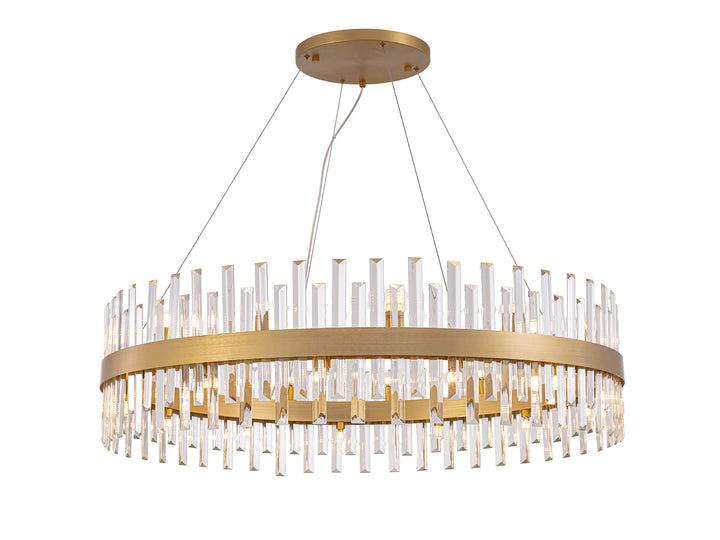 Lustra Schuller Grace 26 lumini Ø110 auriu cu sticla prismă