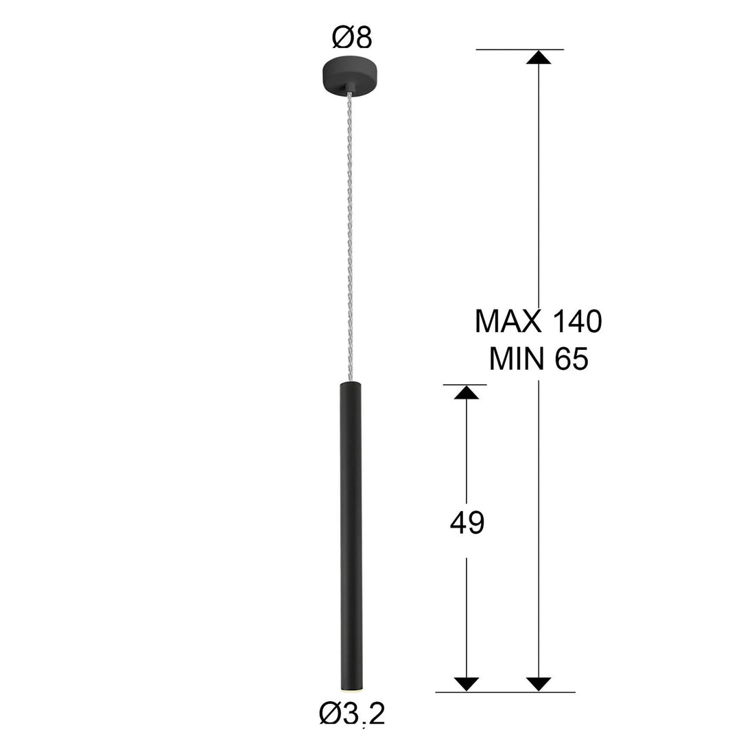 Lustra Schuller Varas LED 5W negru mat
