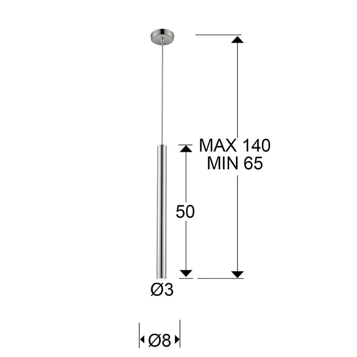 Lustra Schuller Varas LED 5W cromat