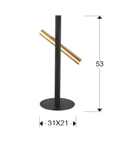 Veioza Schuller Varas 2 lumini auriu-negru LED