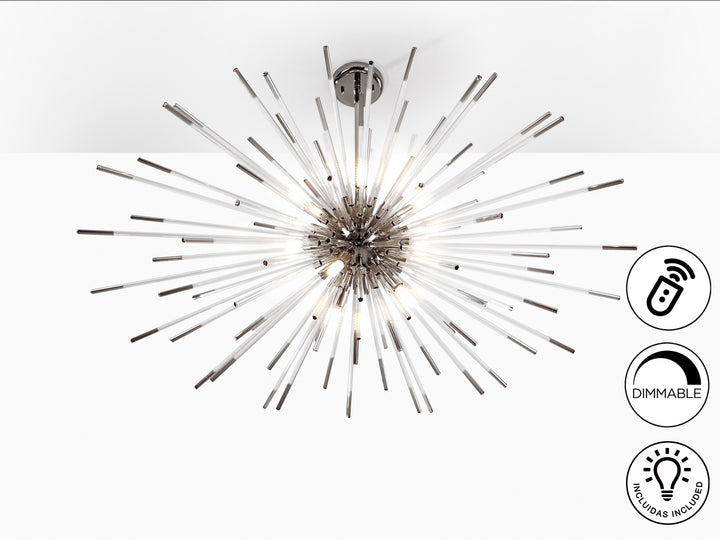 Lustra Schuller Evasion 9 lumini sferă Ø100 cromat dimmable telecomandă