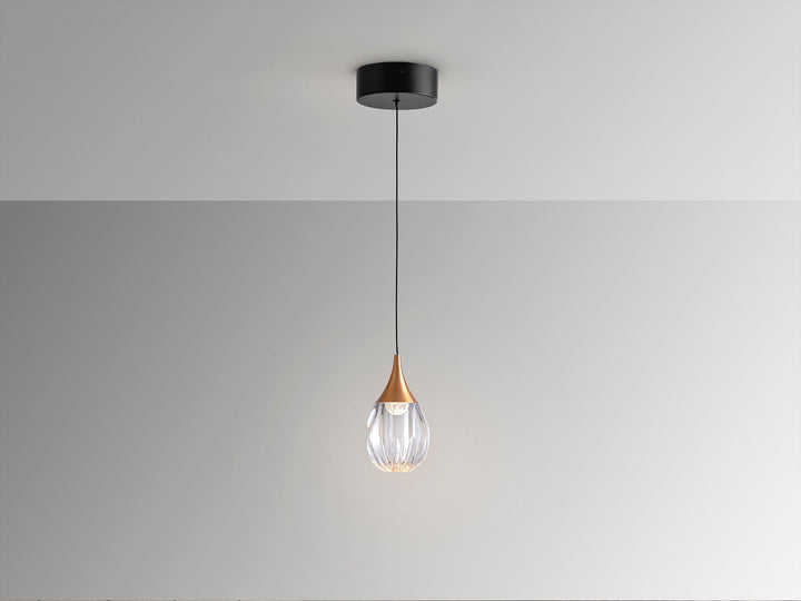 Lustra Schuller Corina 1 lumina negru-cupru acrilic