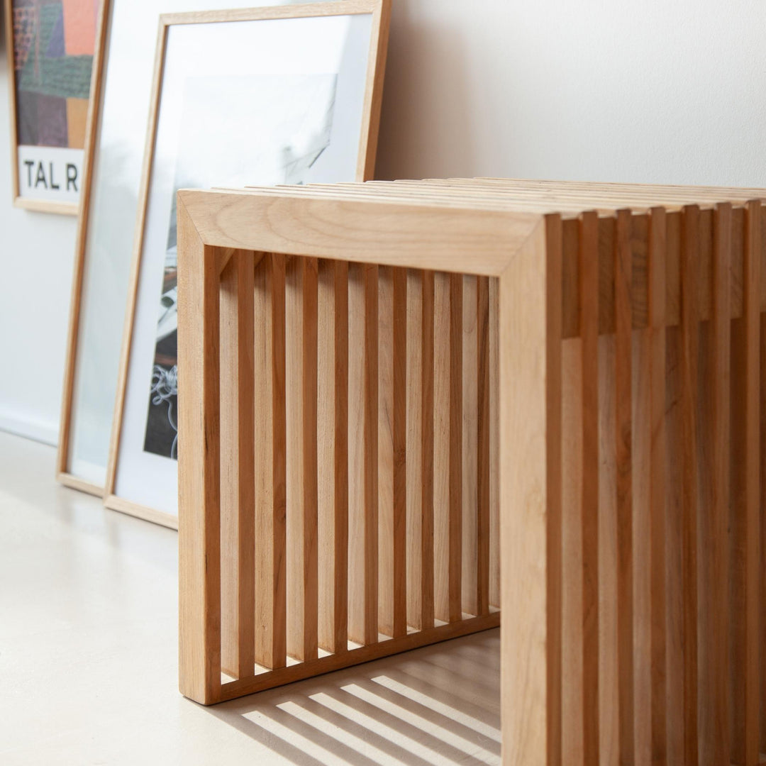 Taburet Cinas Rib bambus interior