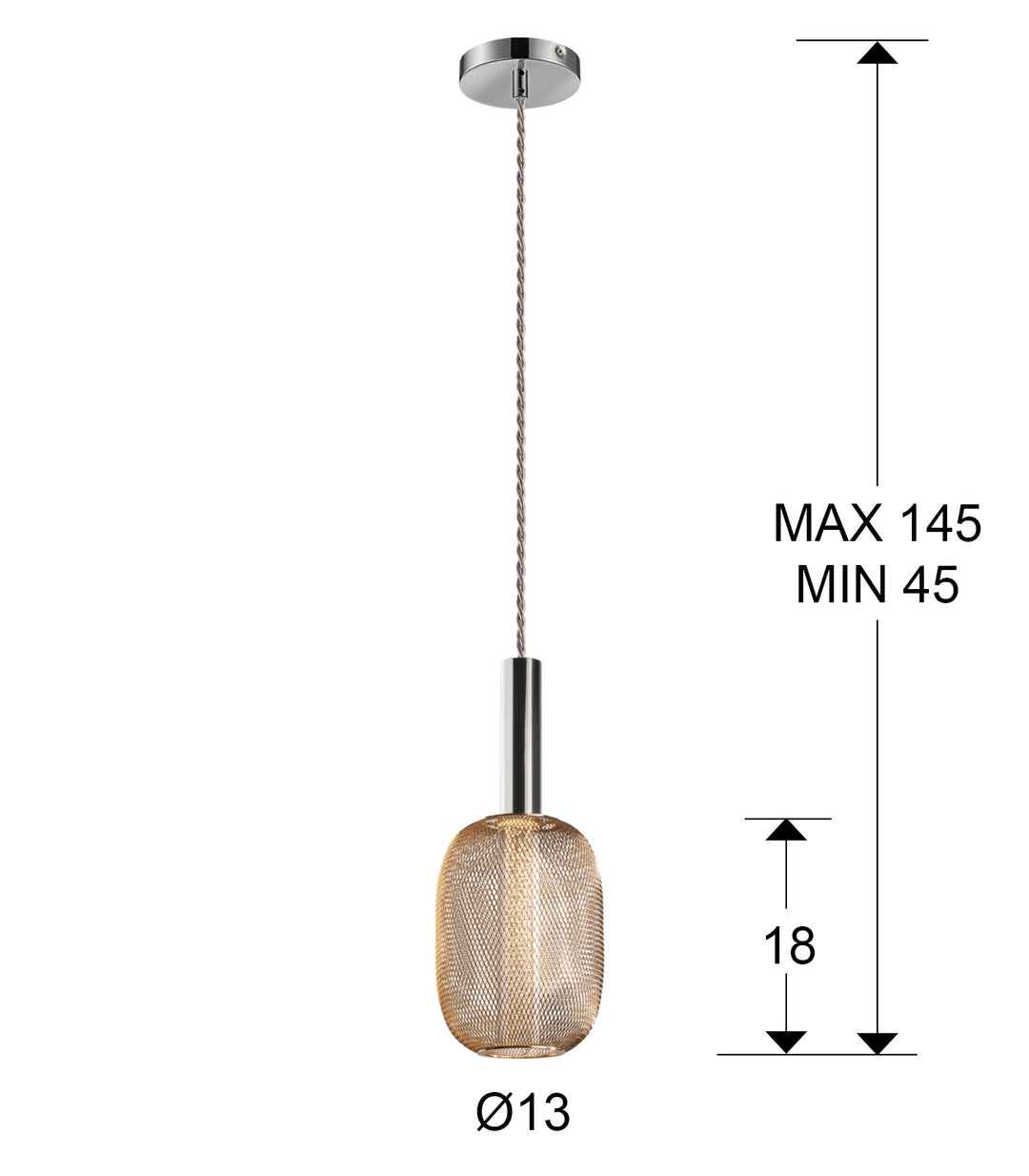 Lustra Schuller Micron 1 lumina cromat-auriu LED dimabil