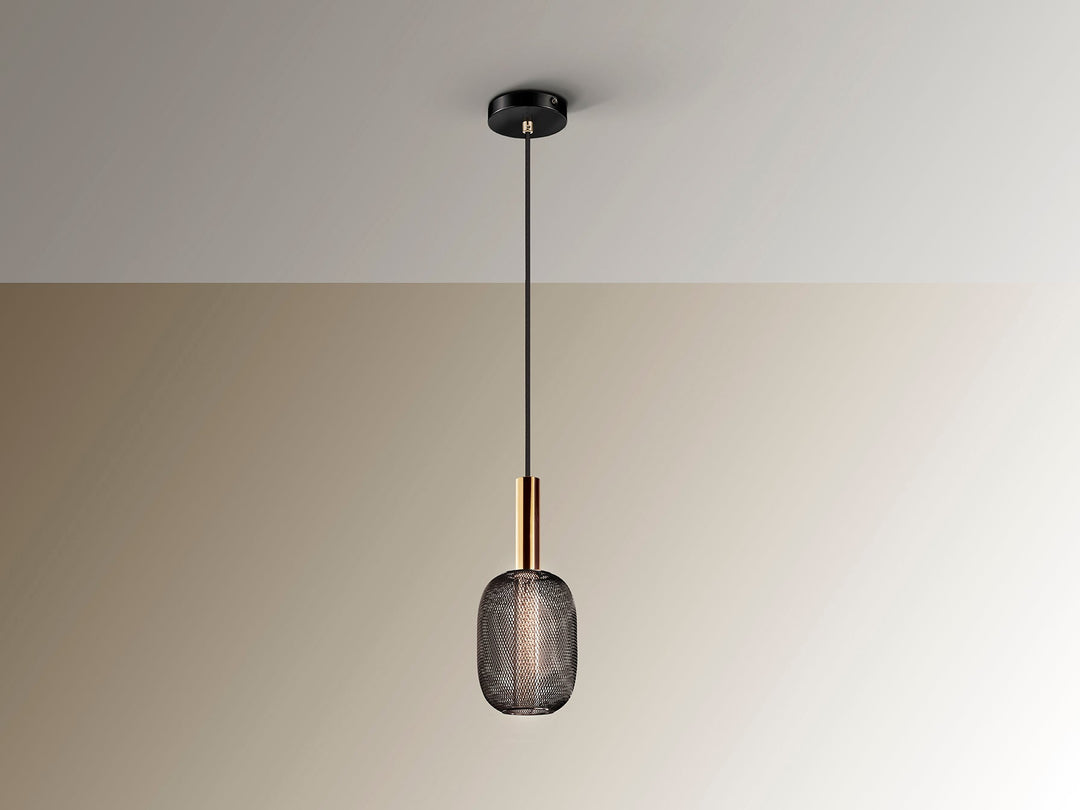 Lustra Schuller Micron 1 lumina auriu-negru LED dimabil
