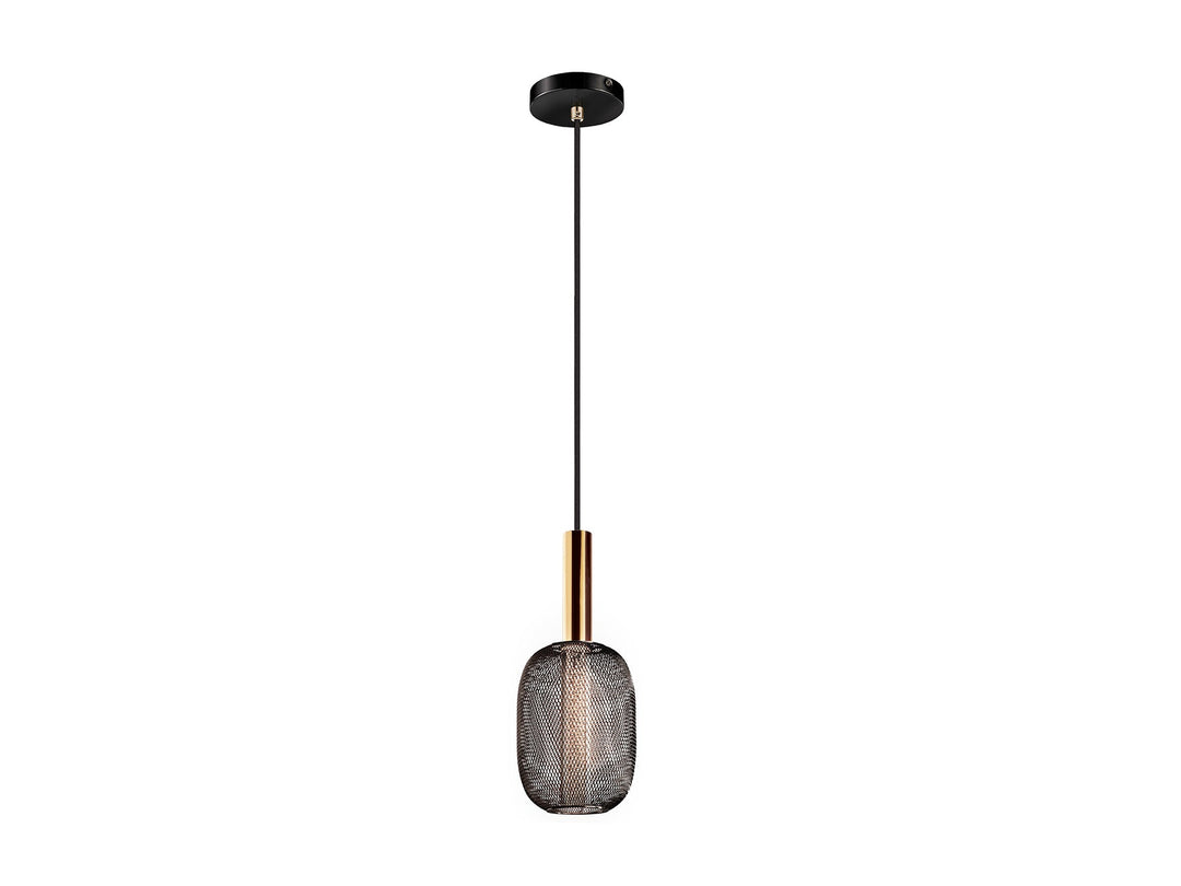 Lustra Schuller Micron 1 lumina auriu-negru LED dimabil