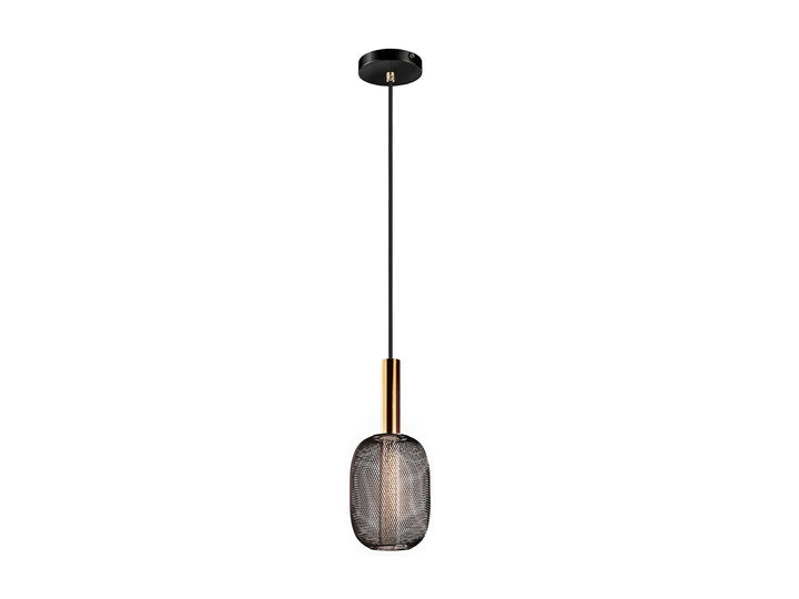 Lustra Schuller Micron 1 lumina auriu-negru LED dimabil