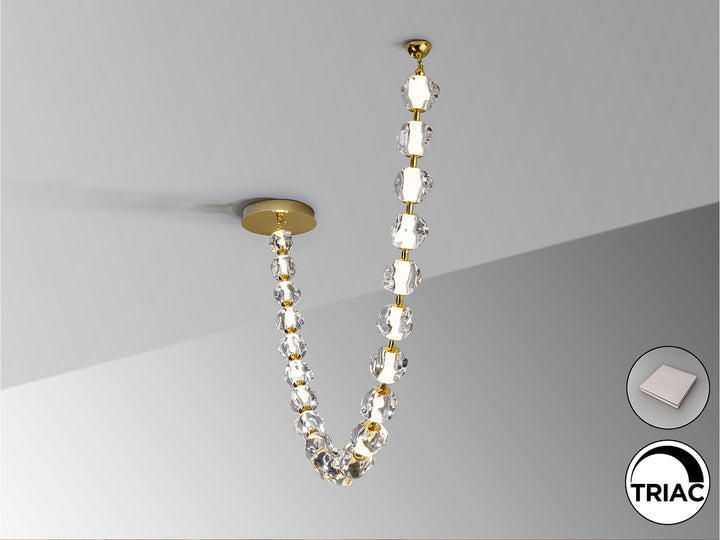 Lustra Schuller Zaria II 21 lumini 155x105 auriu acrilic dimabilă