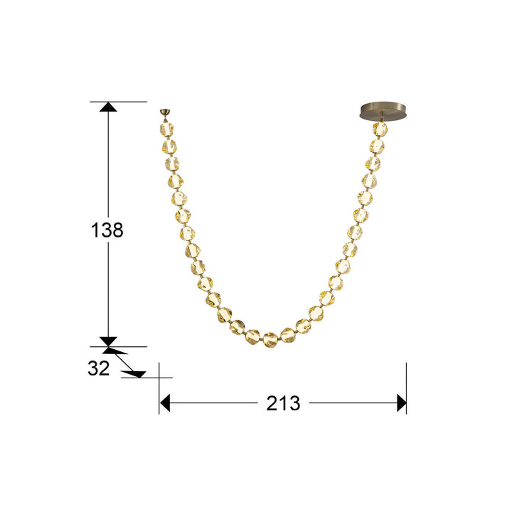 Lustra Schuller Zaria II 29 lumini 213x138 bronze acrilic chihlimbar dimabilă
