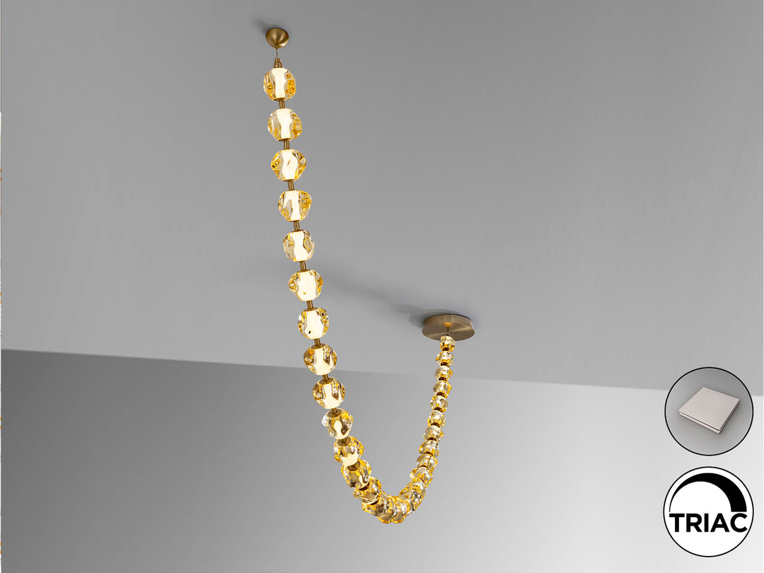 Lustra Schuller Zaria II 29 lumini 213x138 bronze acrilic chihlimbar dimabilă