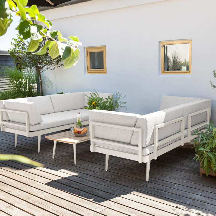 Set canapele exterior Cinas Rio gri nisip modular