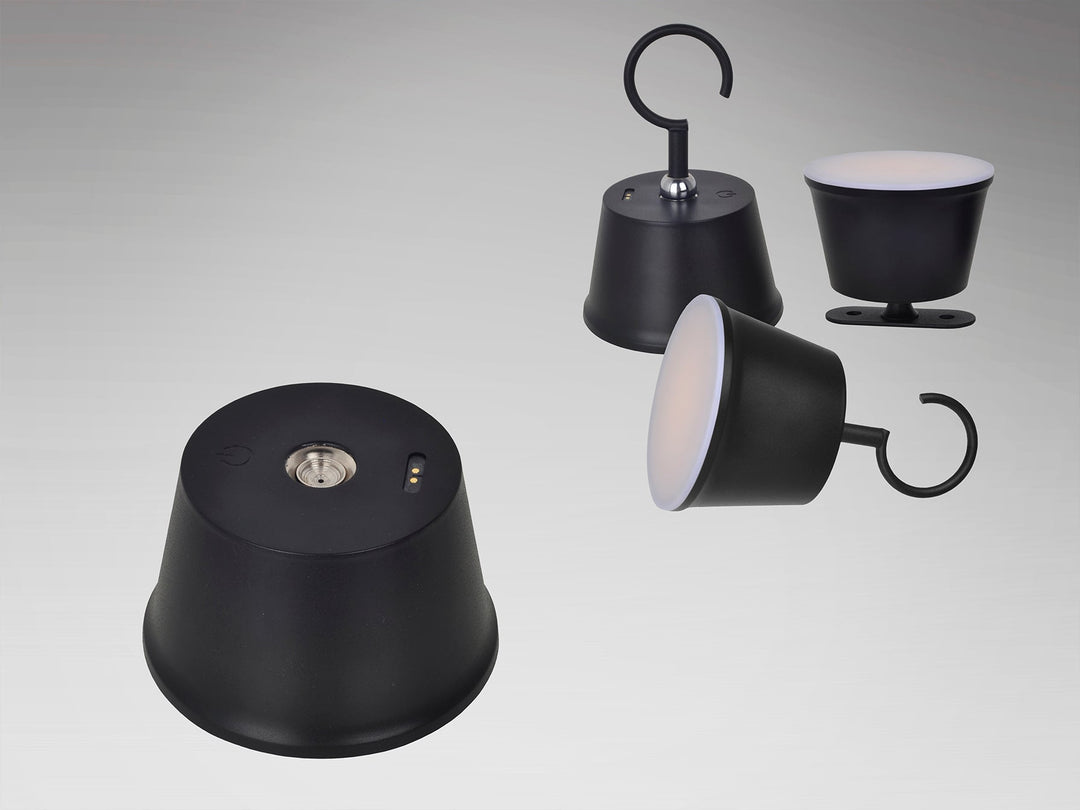 Veioza portabila Schuller Cuco LED neagra IP54