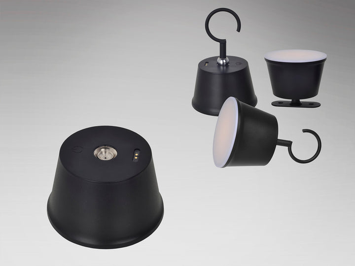 Veioza portabila Schuller Cuco LED neagra IP54