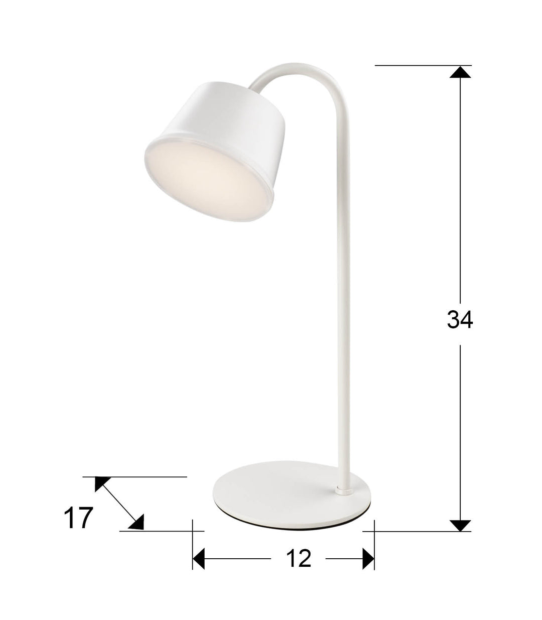 Veioza portabila Schuller Cuco LED alba IP54