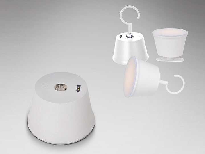Veioza portabila Schuller Cuco LED alba IP54