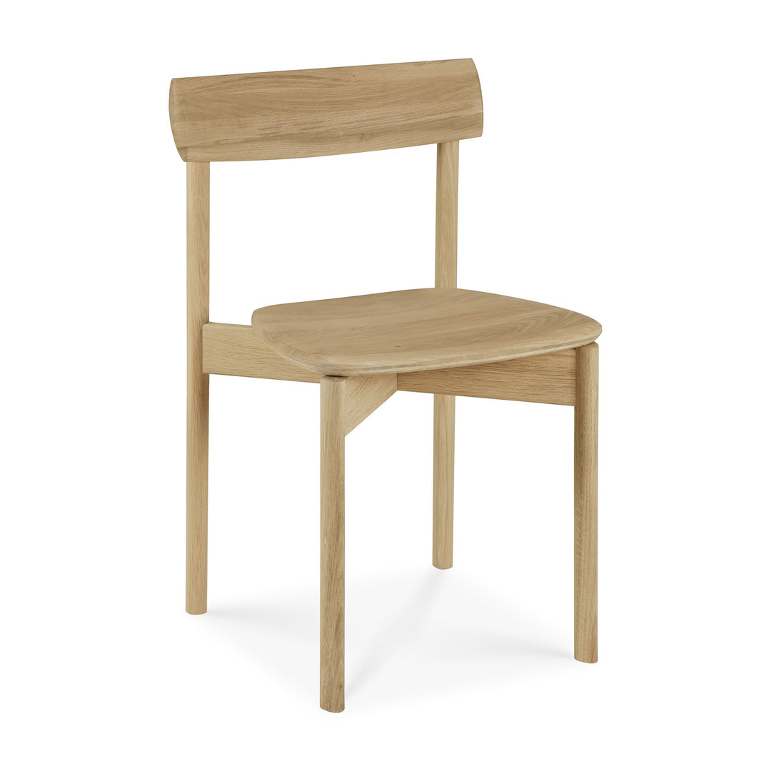 Scaun dining Risu Ethnicraft din stejar masiv finisat lac — 48×48×77 cm