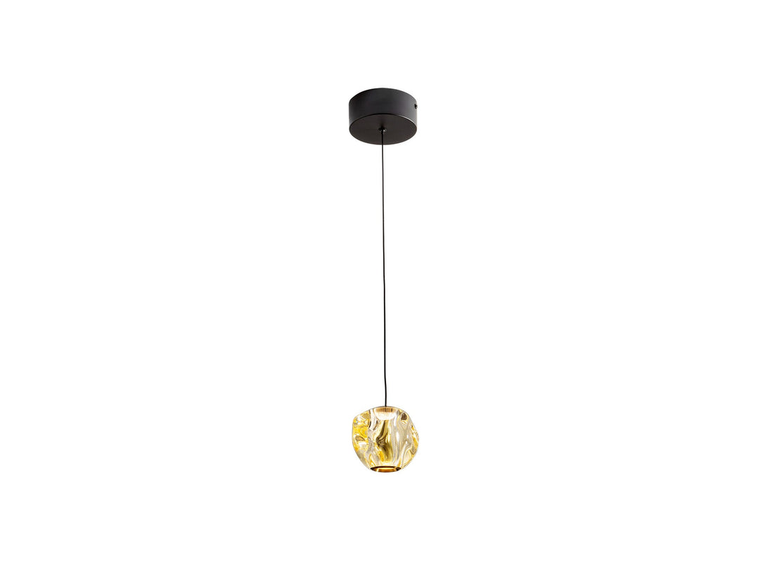 Lustra Schuller Zaria 1 lumina negru-bronz chihlimbar