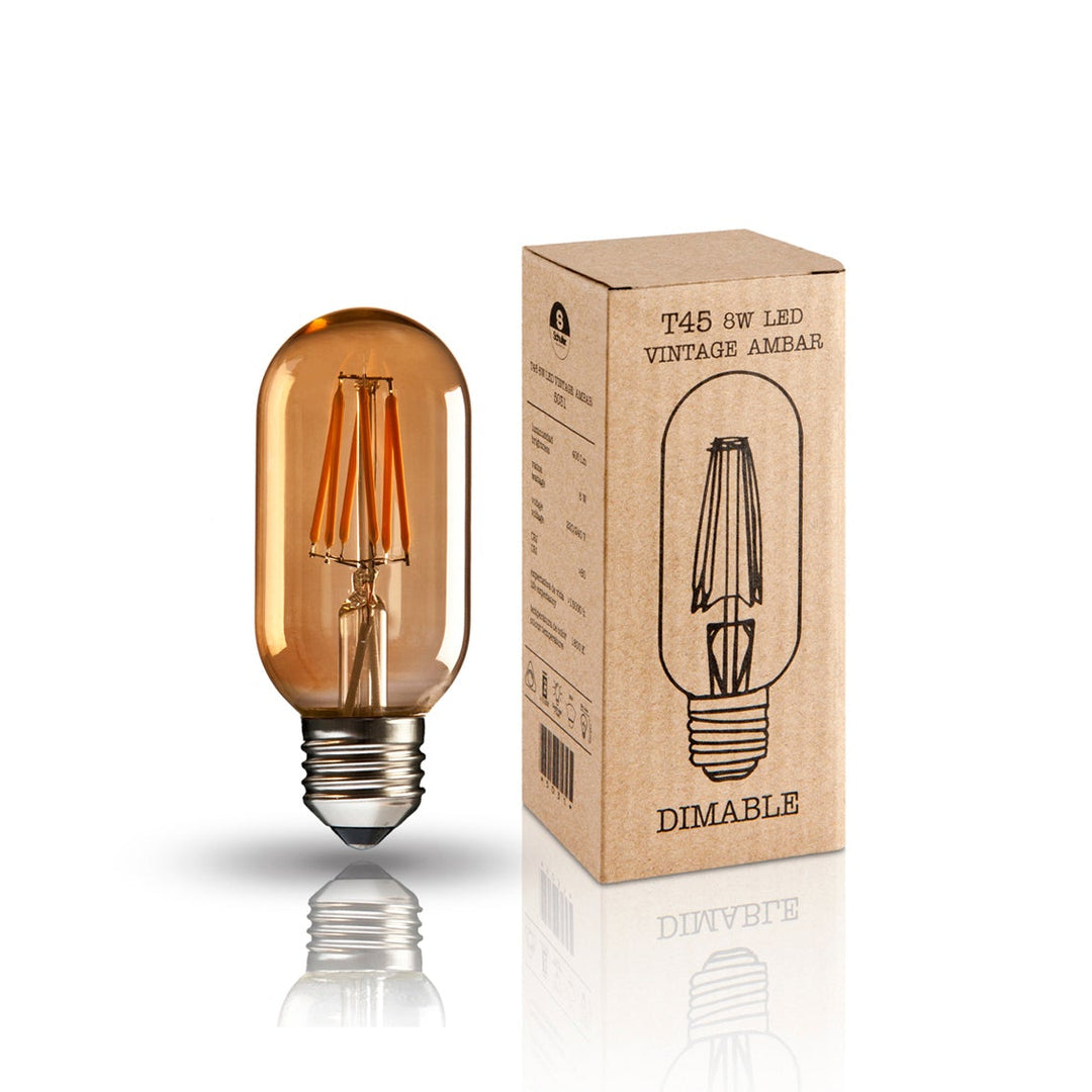 Bec LED Schuller Vintage T45 6W E27 chihlimbar