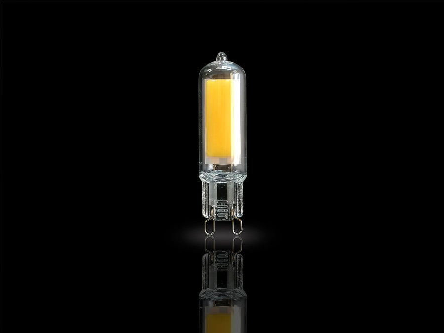 Bec LED Schuller G9 de 4W cu formă compactă și lumină caldă — pentru aplice, veioze și plafoniere cu soclu G9.