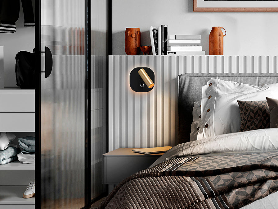 Aplica Schuller Biblos lectura LED CCT auriu-negru touch