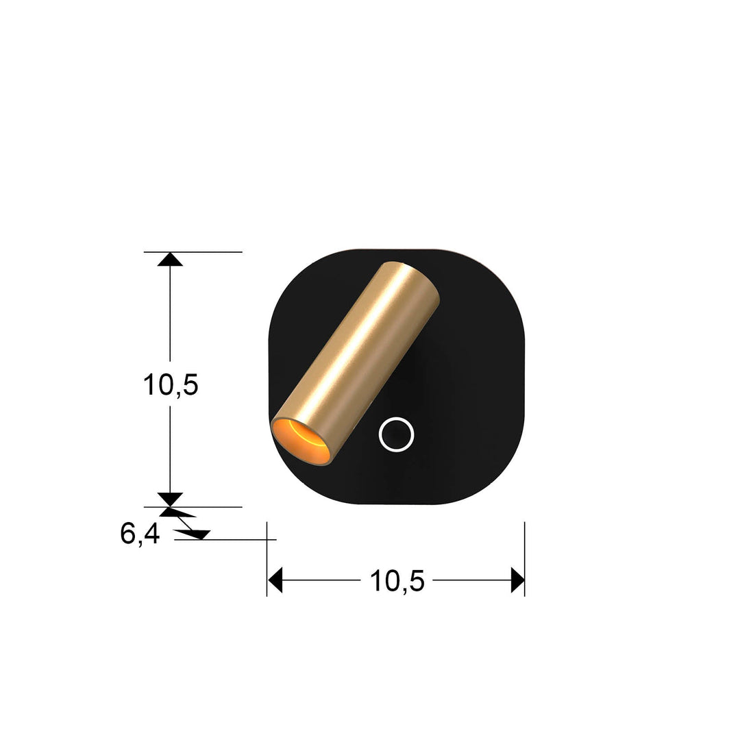 Aplica Schuller Biblos lectura LED CCT auriu-negru touch