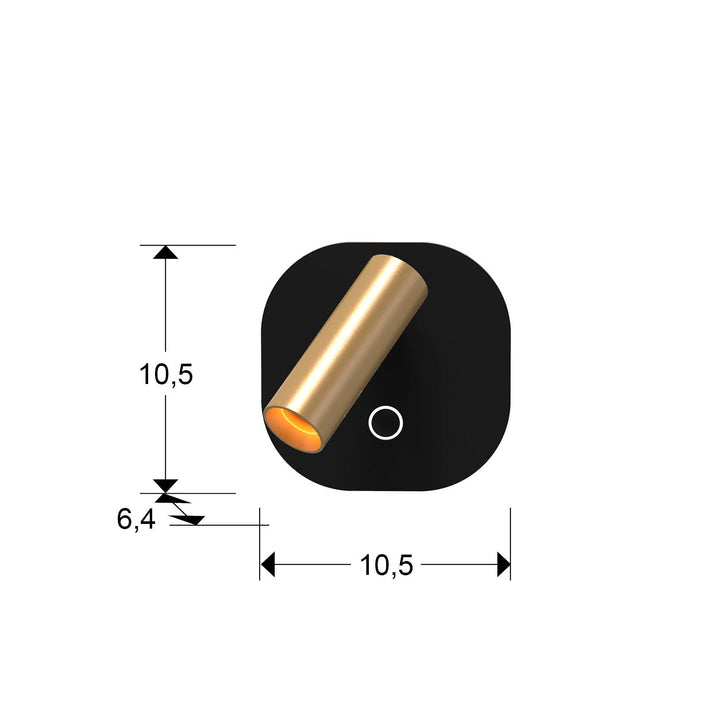 Aplica Schuller Biblos lectura LED CCT auriu-negru touch