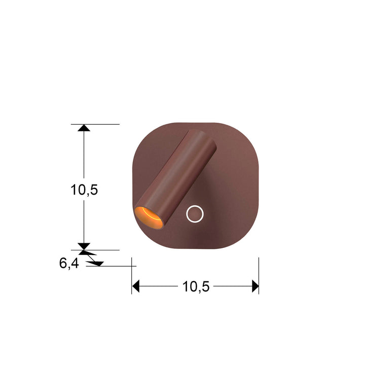 Aplica Schuller Biblos lectura LED CCT maro oxid touch