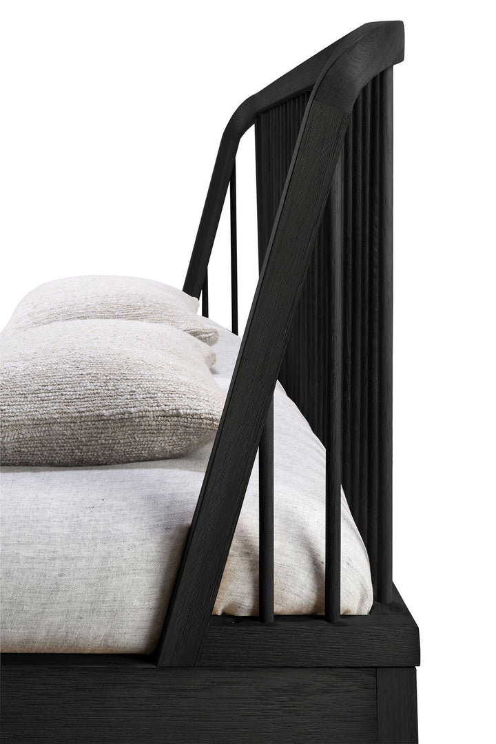 Pat Ethnicraft Spindle stejar negru 180x200