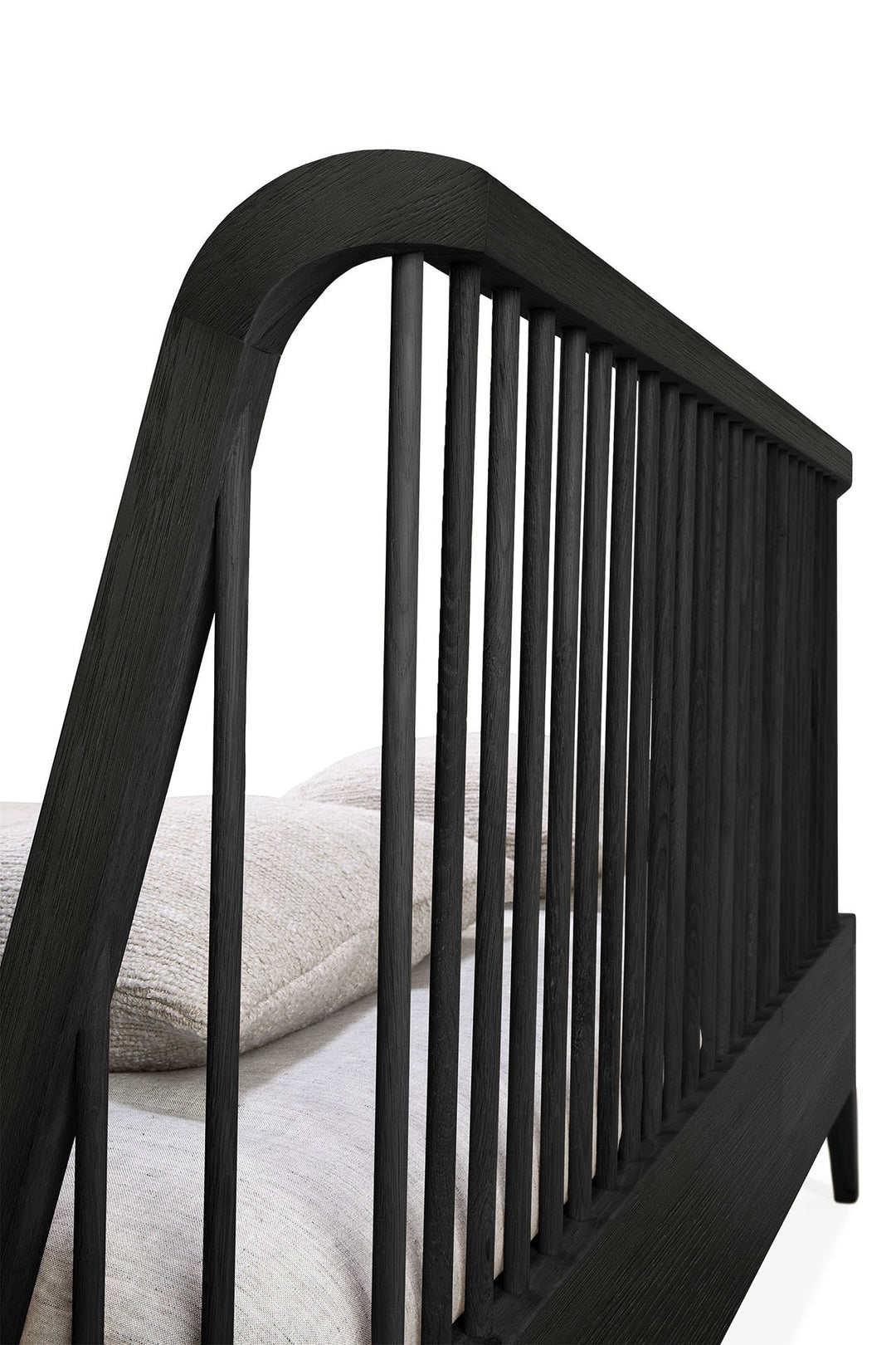 Pat Ethnicraft Spindle stejar negru 180x200