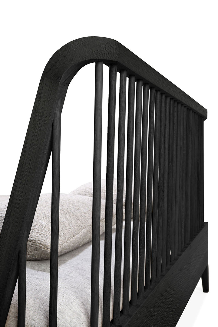 Pat Ethnicraft Spindle stejar negru 180x200