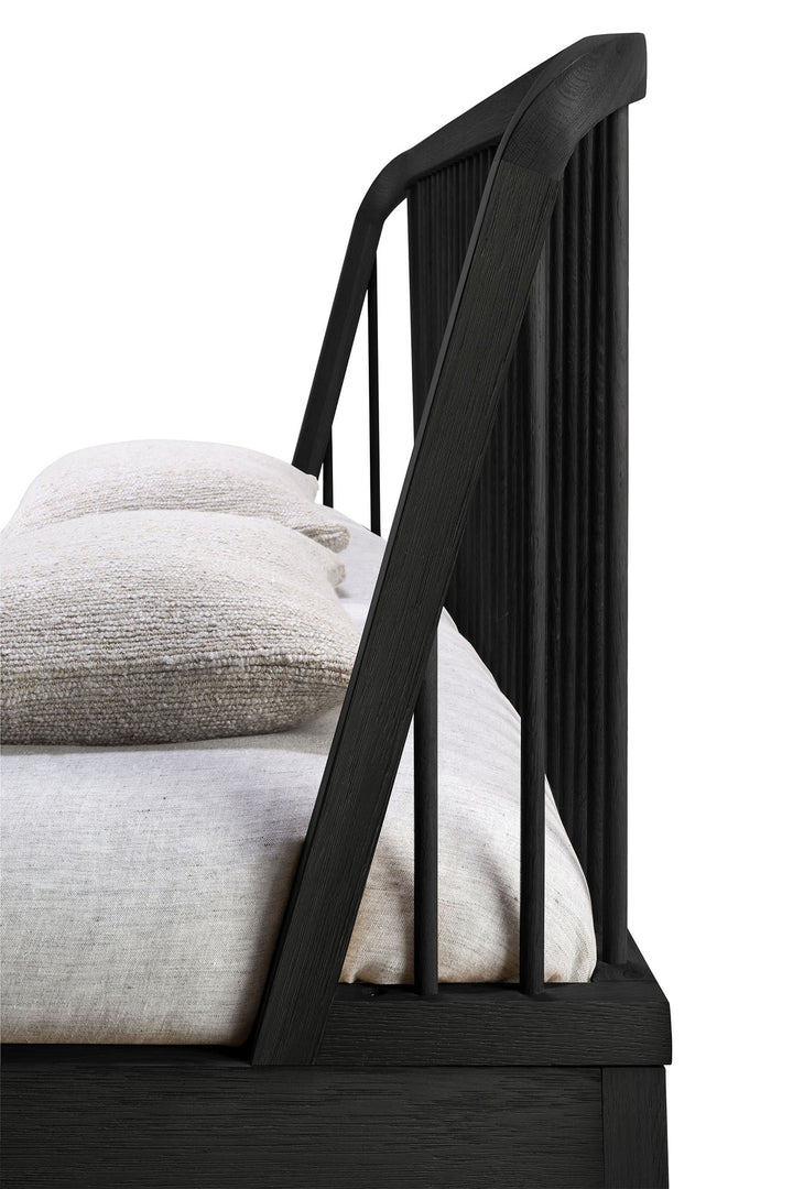 Pat Ethnicraft Spindle stejar negru 180x200