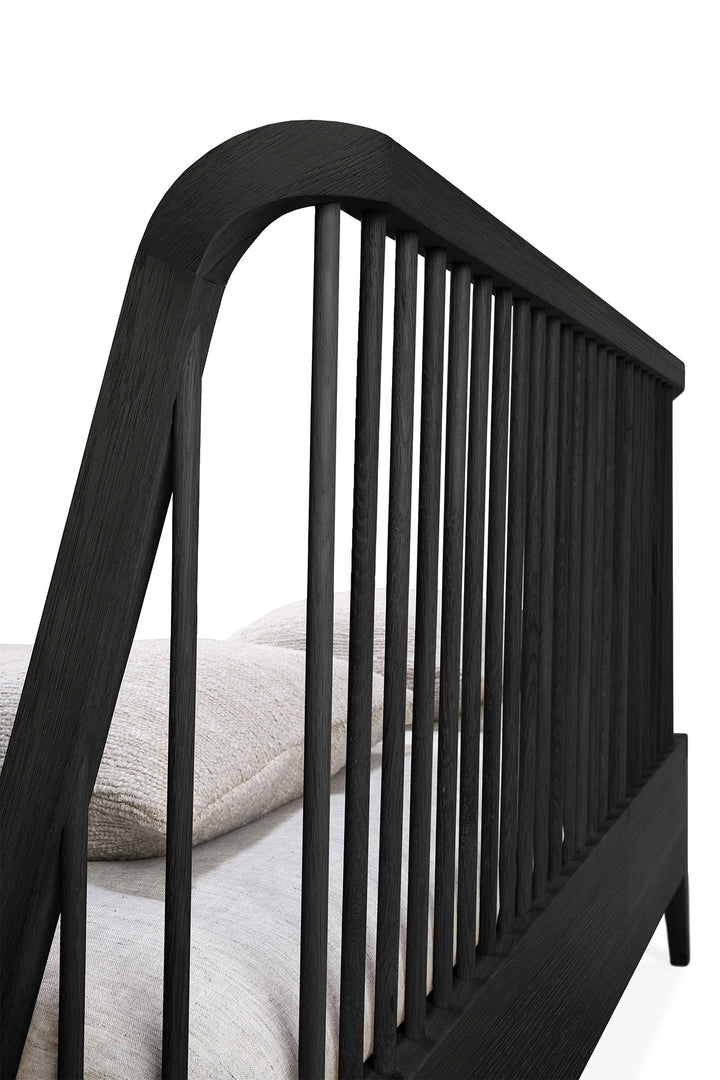 Pat Ethnicraft Spindle stejar negru 180x200