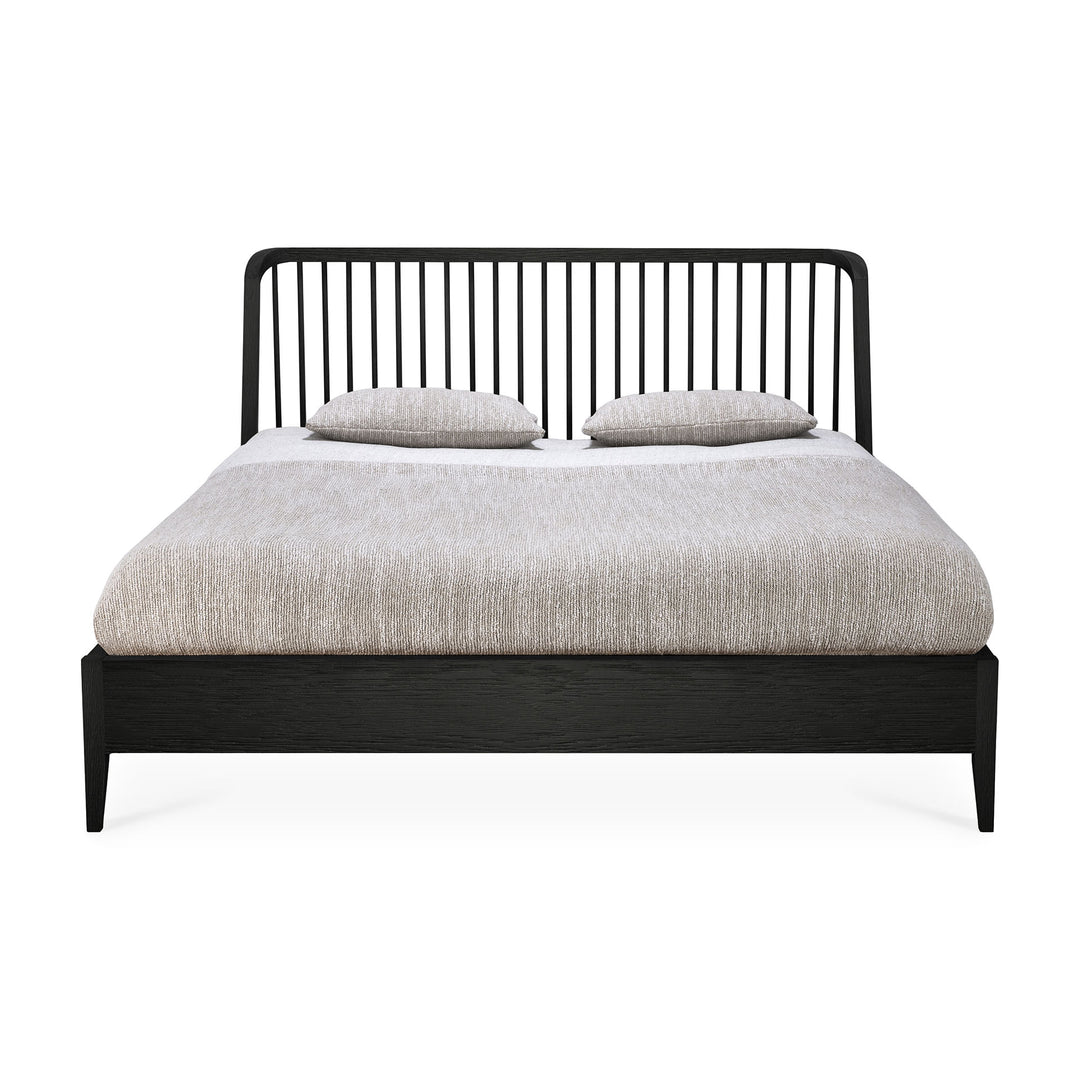 Pat Ethnicraft Spindle stejar negru 180x200