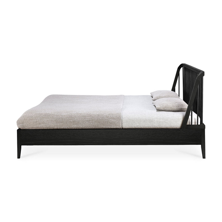 Pat Ethnicraft Spindle stejar negru 180x200