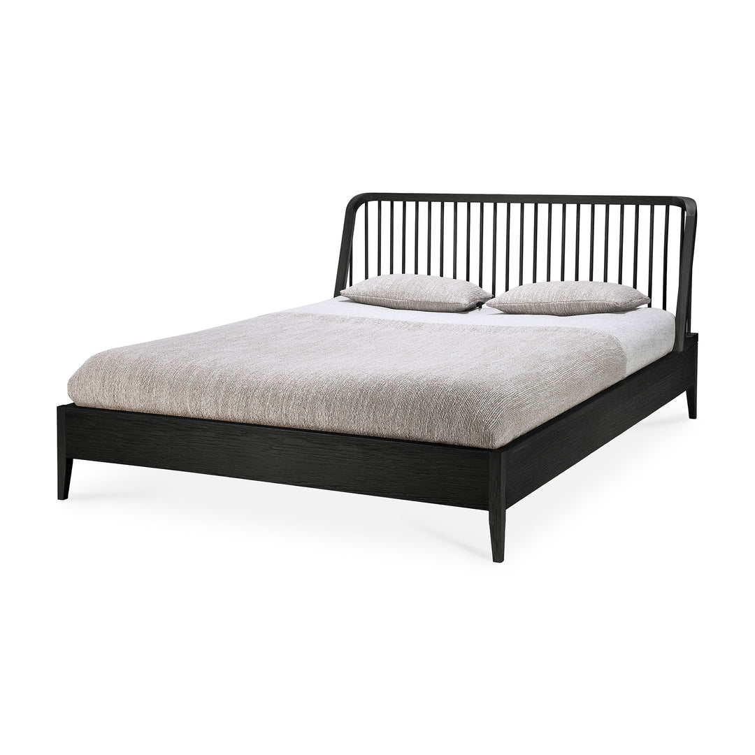 Pat Ethnicraft Spindle stejar negru 180x200