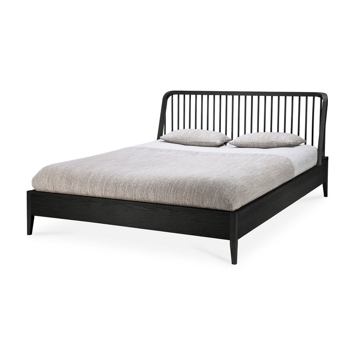Pat Ethnicraft Spindle stejar negru 180x200