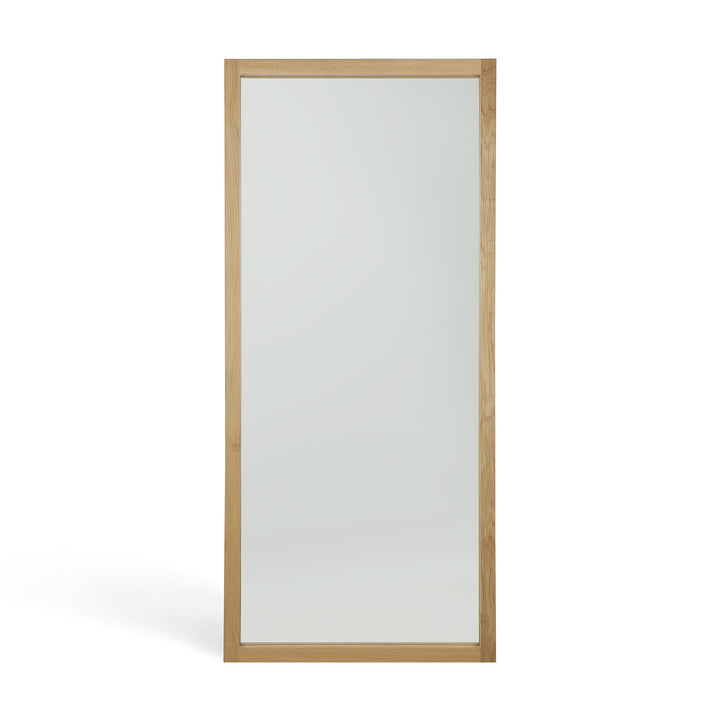 Oglindă Light Frame Ethnicraft 200 cm cu ramă din stejar masiv natural — vedere frontală