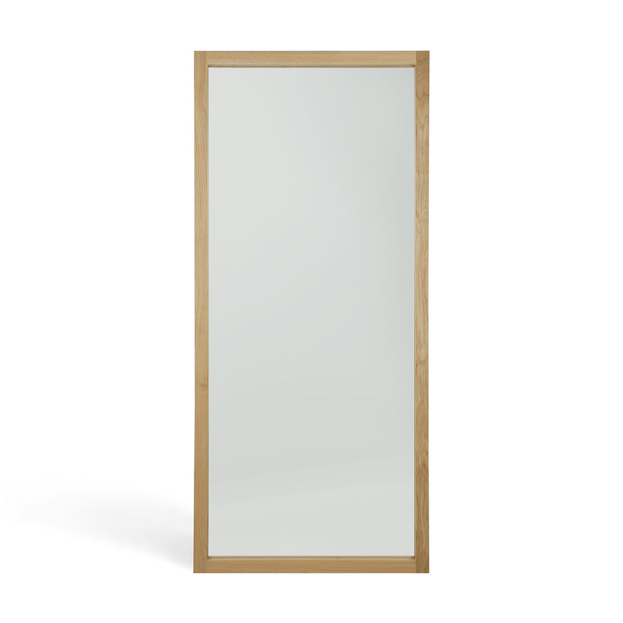 Oglindă Light Frame Ethnicraft 200 cm cu ramă din stejar masiv natural — vedere frontală