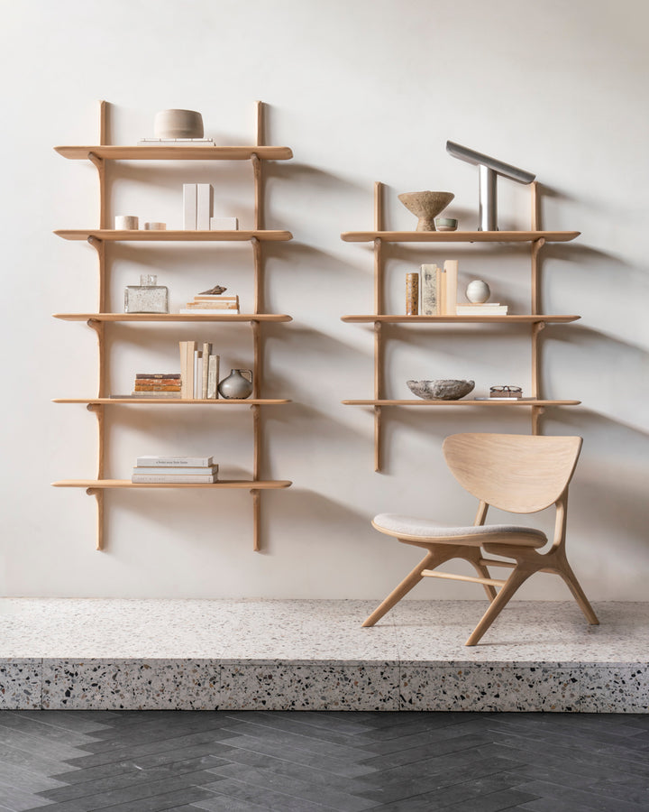 51338_PI_wall_shelf_5-shelves_ oak_51337_PI_wall_shelf_3-shelves_oak_50675_Eye_lounge_chair_oak_off_white_ver_WEB.jpg