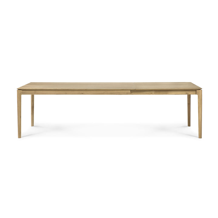 Masă dining Bok extensibilă Ethnicraft 180/280 cm din stejar masiv — vedere frontală