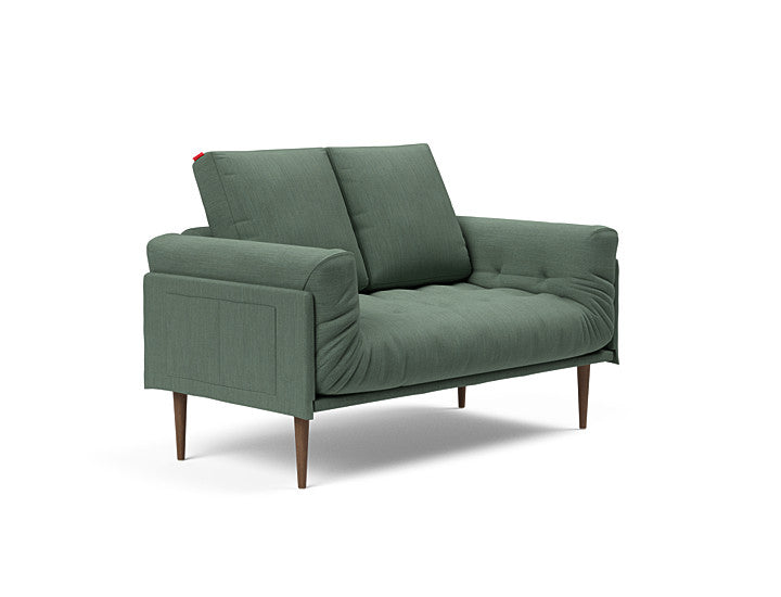Canapea pat Rollo Styletto Elegance Green, saltea cu arcuri impachetate