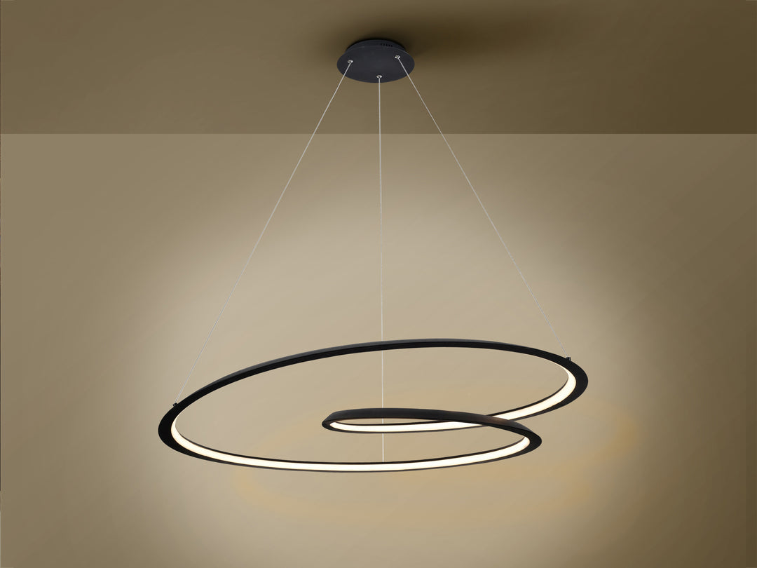 Lustra Schuller Looping disc negru mat Ø97 LED 54W