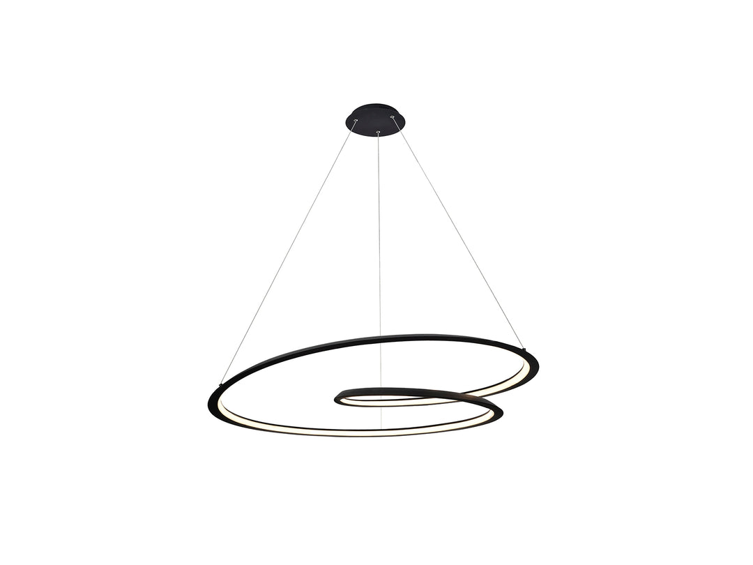Lustra Schuller Looping disc negru mat Ø97 LED 54W