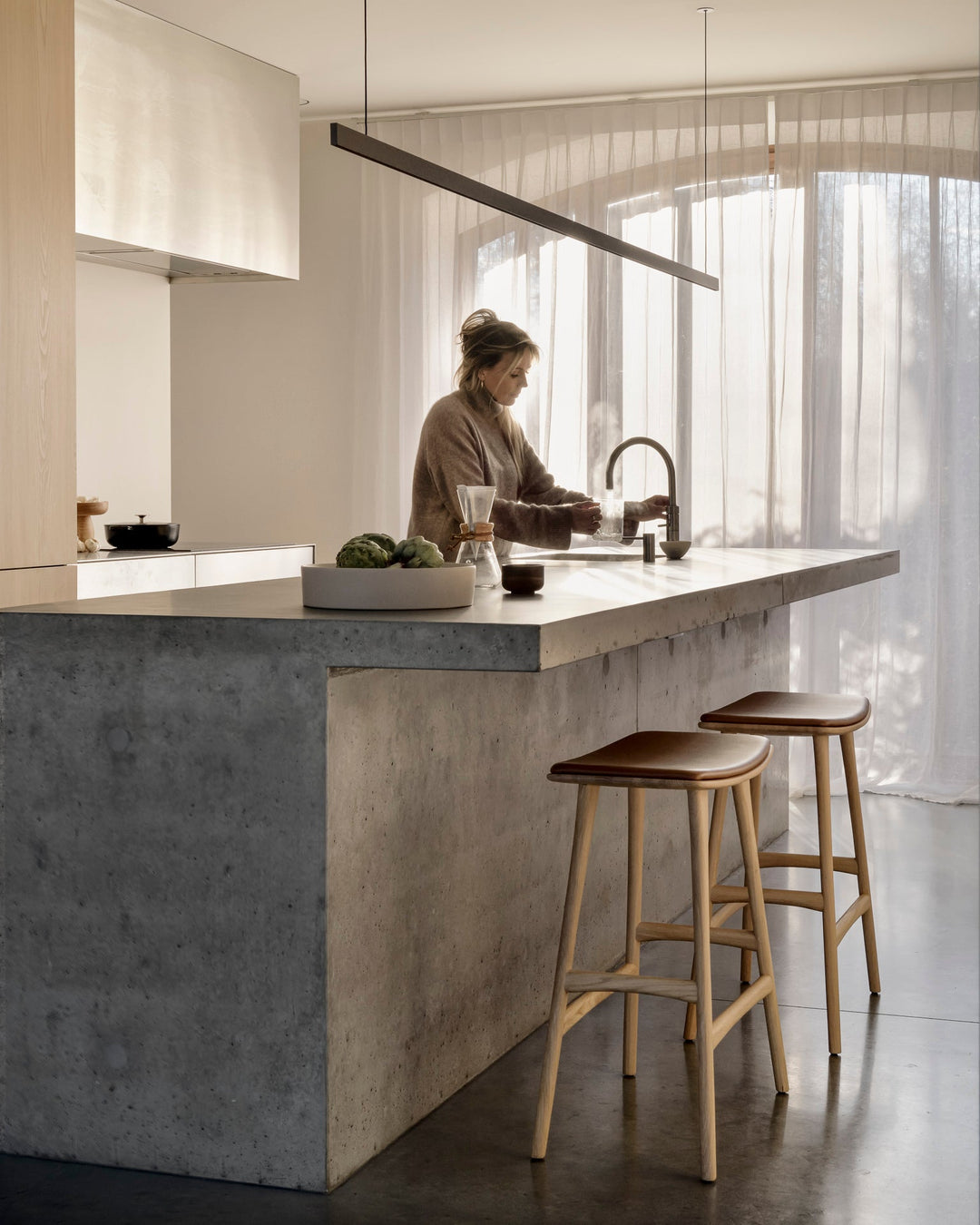 Scaun de bar insula Ethnicraft Osso