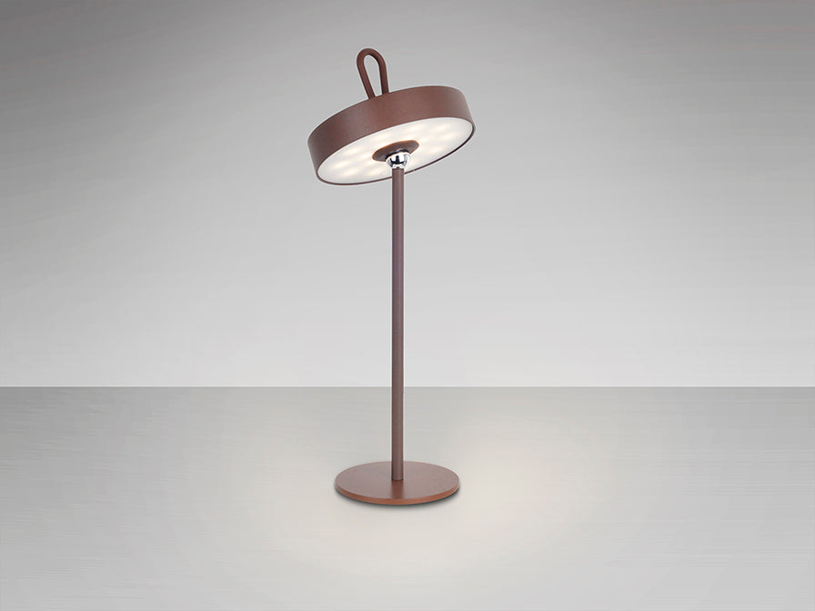 Veioza portabila Schuller Gong LED corten IP54