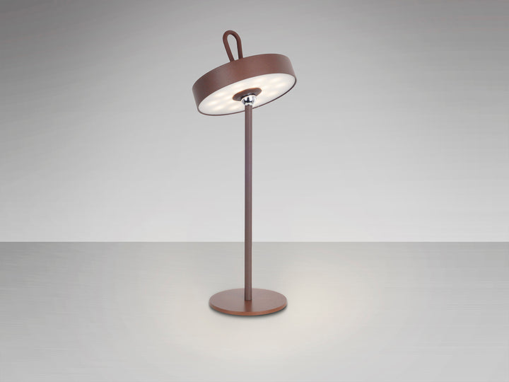 Veioza portabila Schuller Gong LED corten IP54