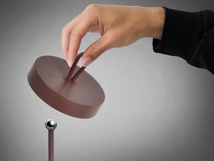 Veioza portabila Schuller Gong LED corten IP54